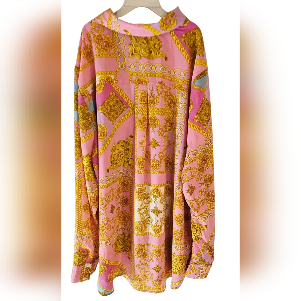Timing Pink and Gold Patterned Blouse - Picture 2 of 7